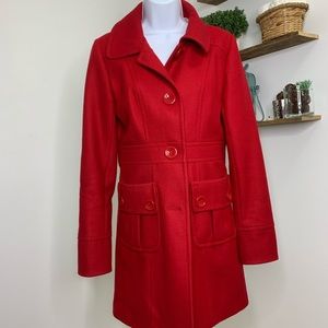 Anthropologie tulle pea coat